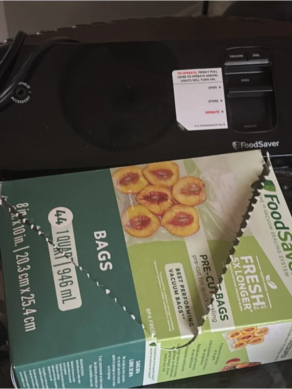 FoodSaver Black Vacuum Sealer and Bags